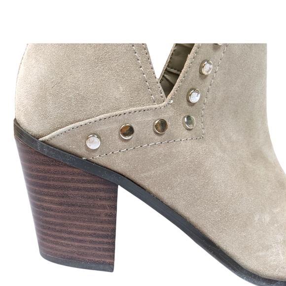 Marc Fisher Dayne Taupe Tan Suede Booties - Picture 7 of 9